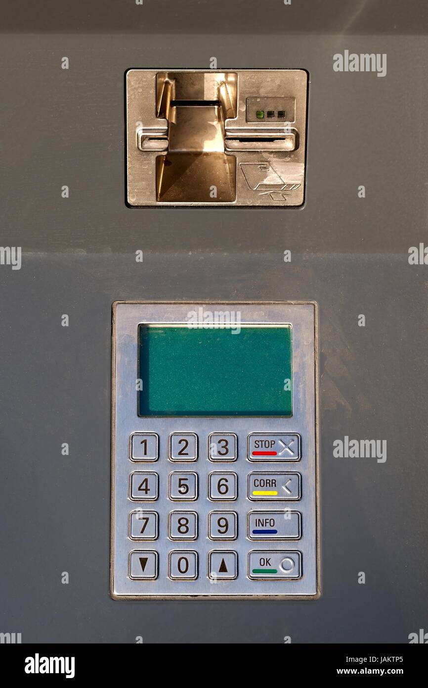 Password screen of a cash machine or point of sale termina Stock Photo ...