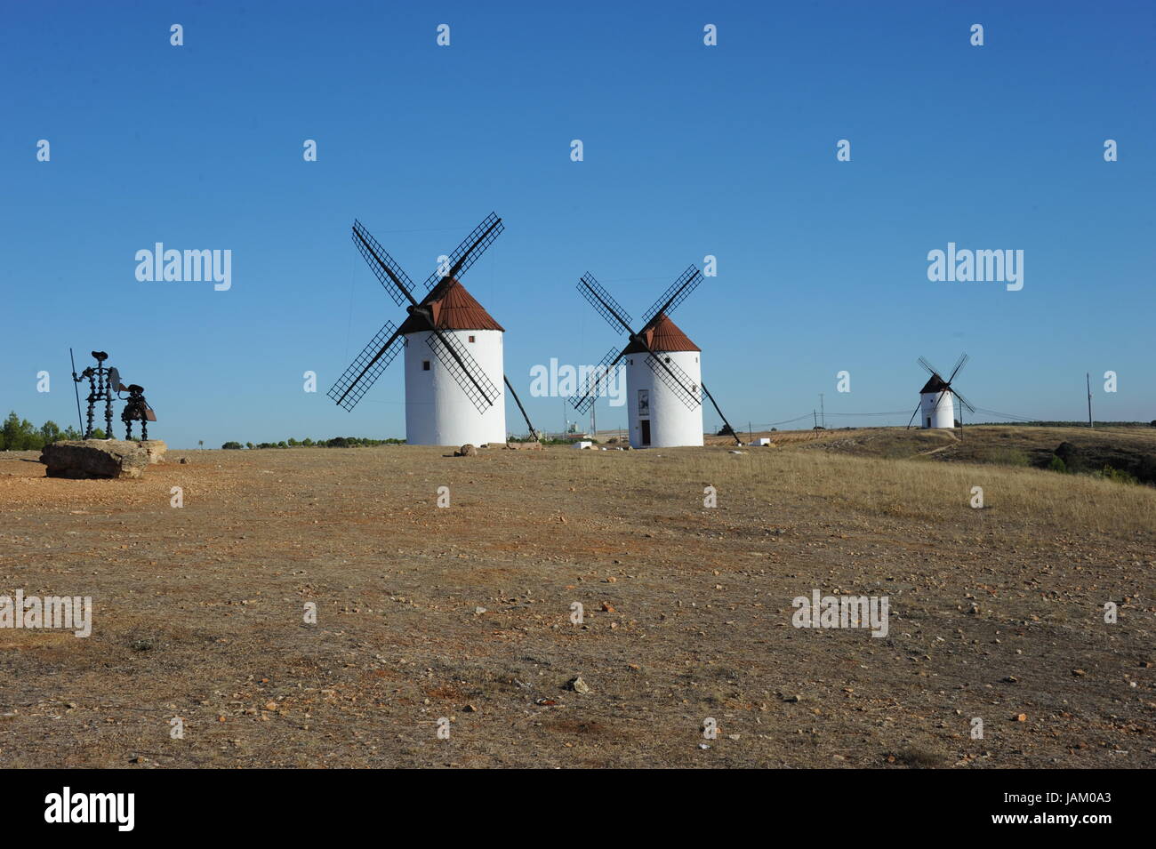 spain - windmill in la mancha - cervantes / don quijote Stock Photo