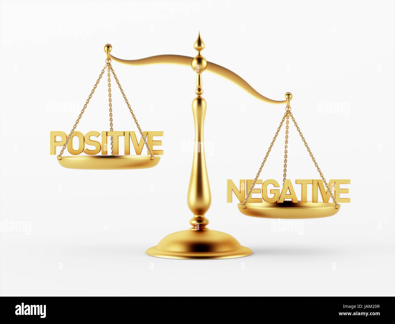 Positive and Negative Justice Scale Concept isolated on white ...
