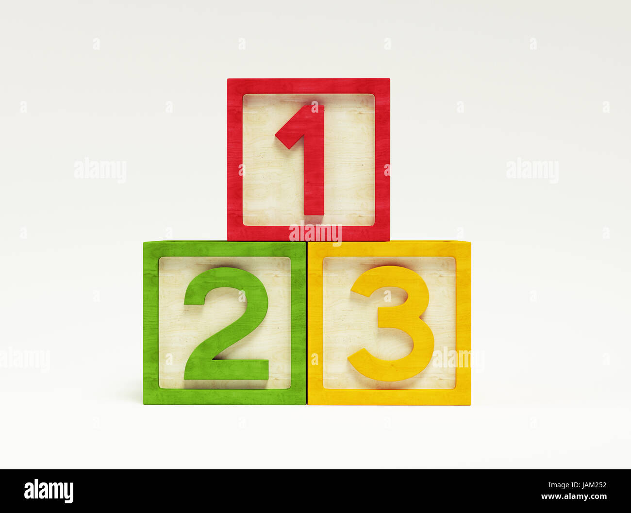Box Number Toy isolated on white background Stock Photo - Alamy