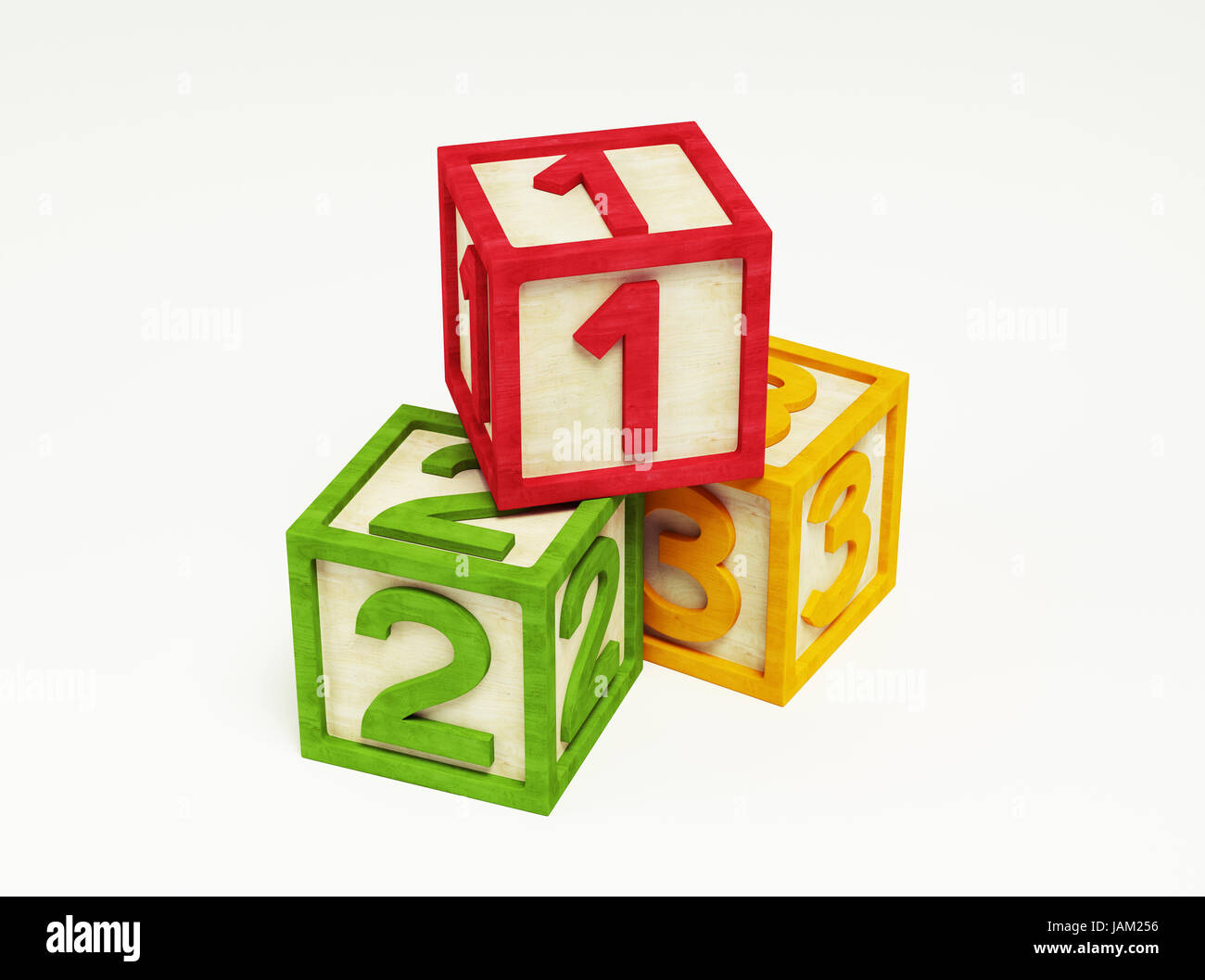 Box Number Toy isolated on white background Stock Photo - Alamy