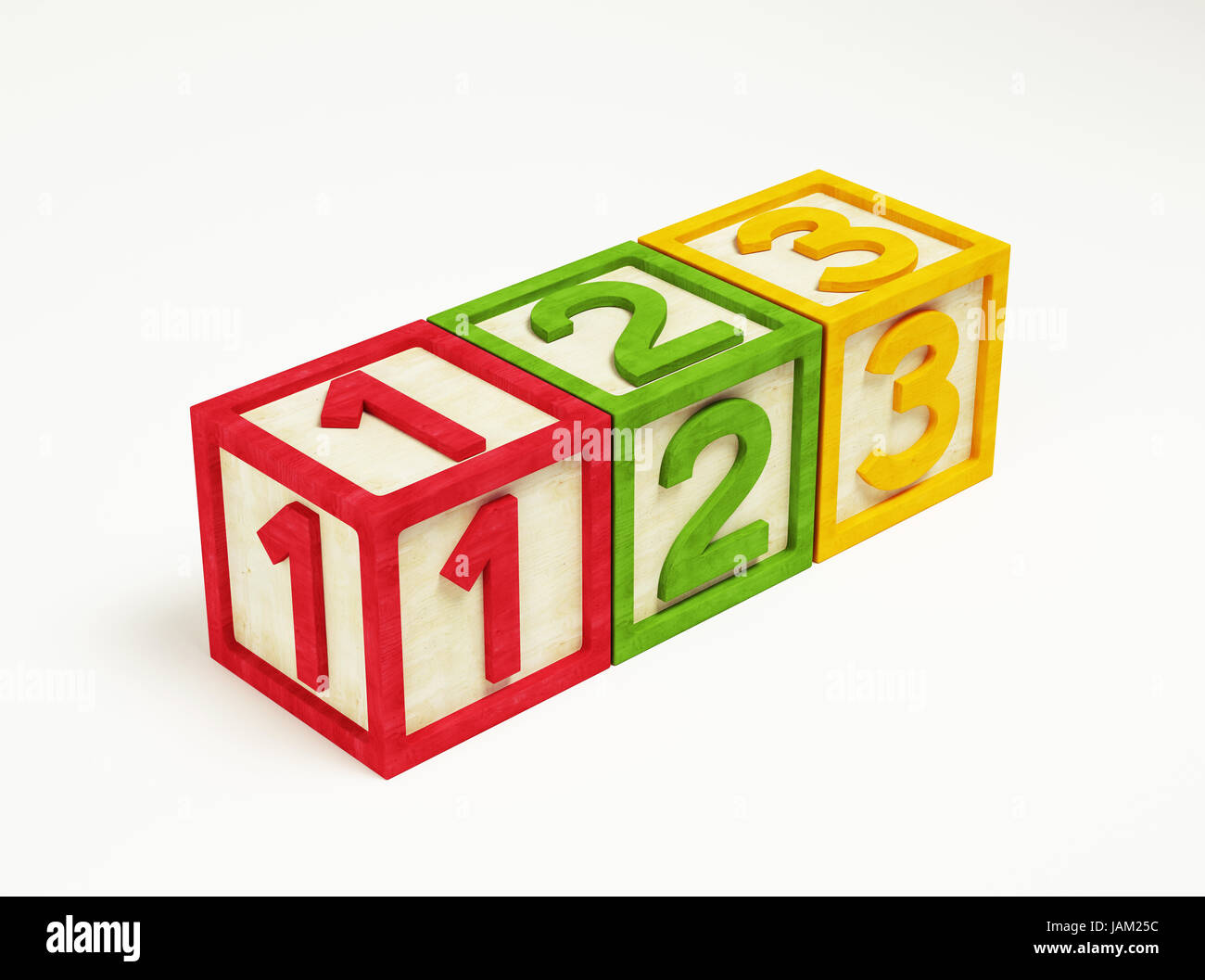 Box Number Toy isolated on white background Stock Photo - Alamy