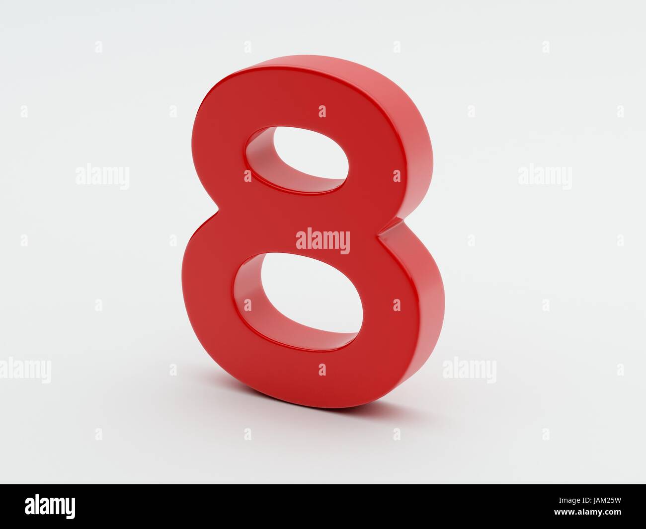 Shiny Number isolated on whote background Stock Photo - Alamy