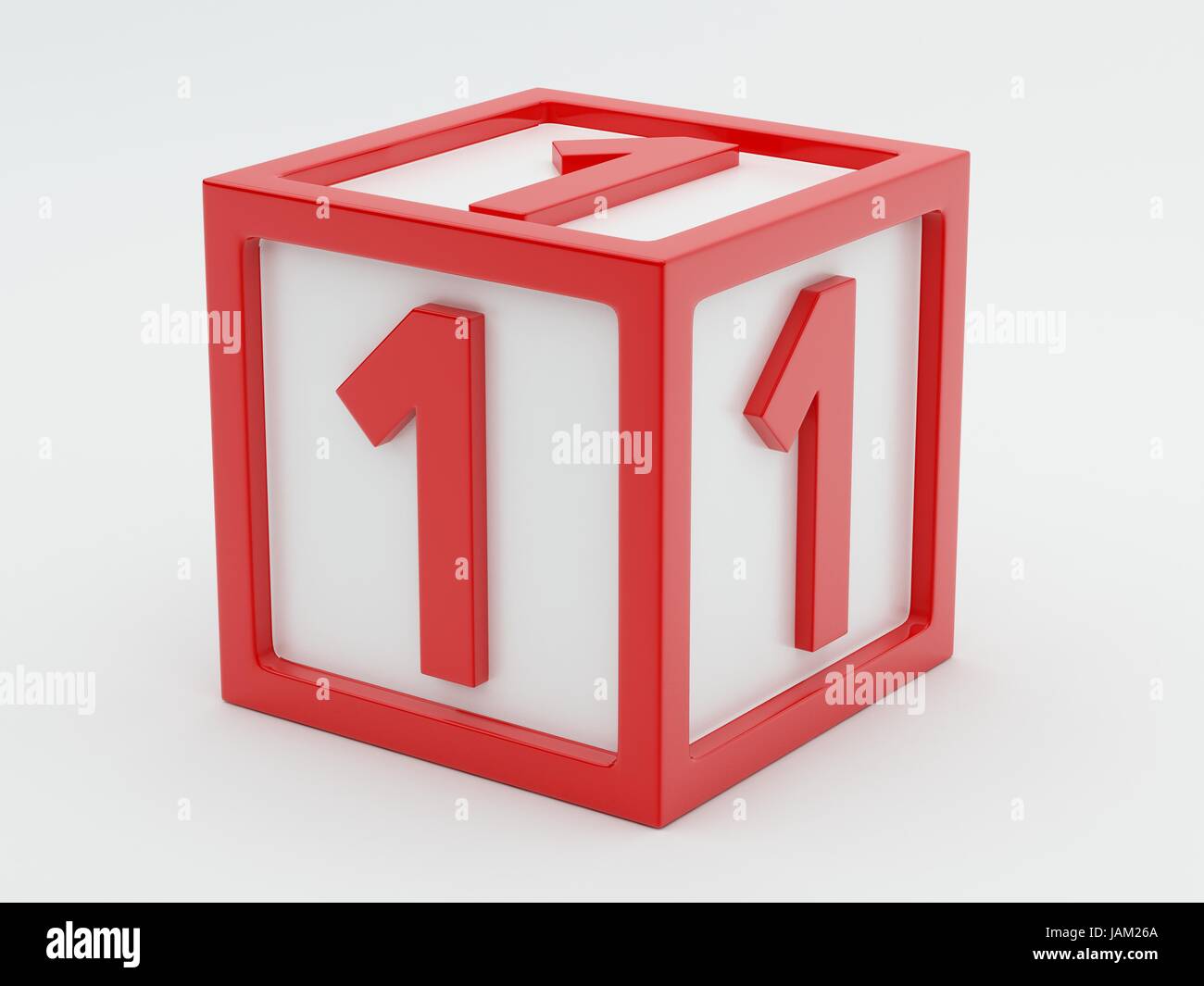 Box Number Toy Isolated On White Background Stock Photo Alamy