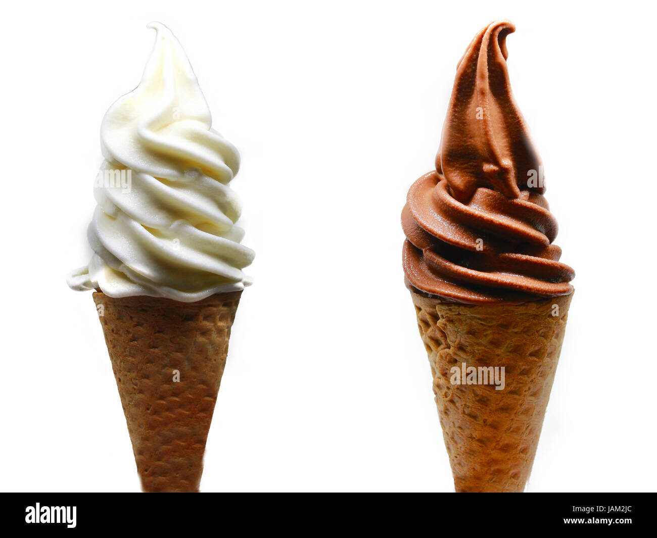 soft serve ice cream in a  cone Stock Photo