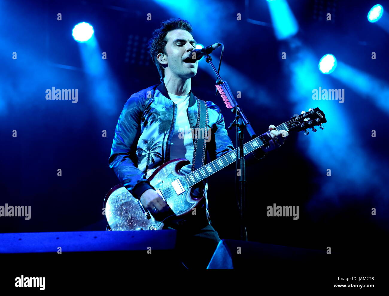 Kelly Jones with Stereophonics at Isle of Wight Festival June 10 2016, Newport IOW Stock Photo