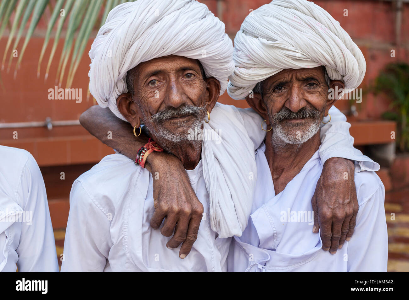 Rajasthani men in Mumbai, India Stock Photo