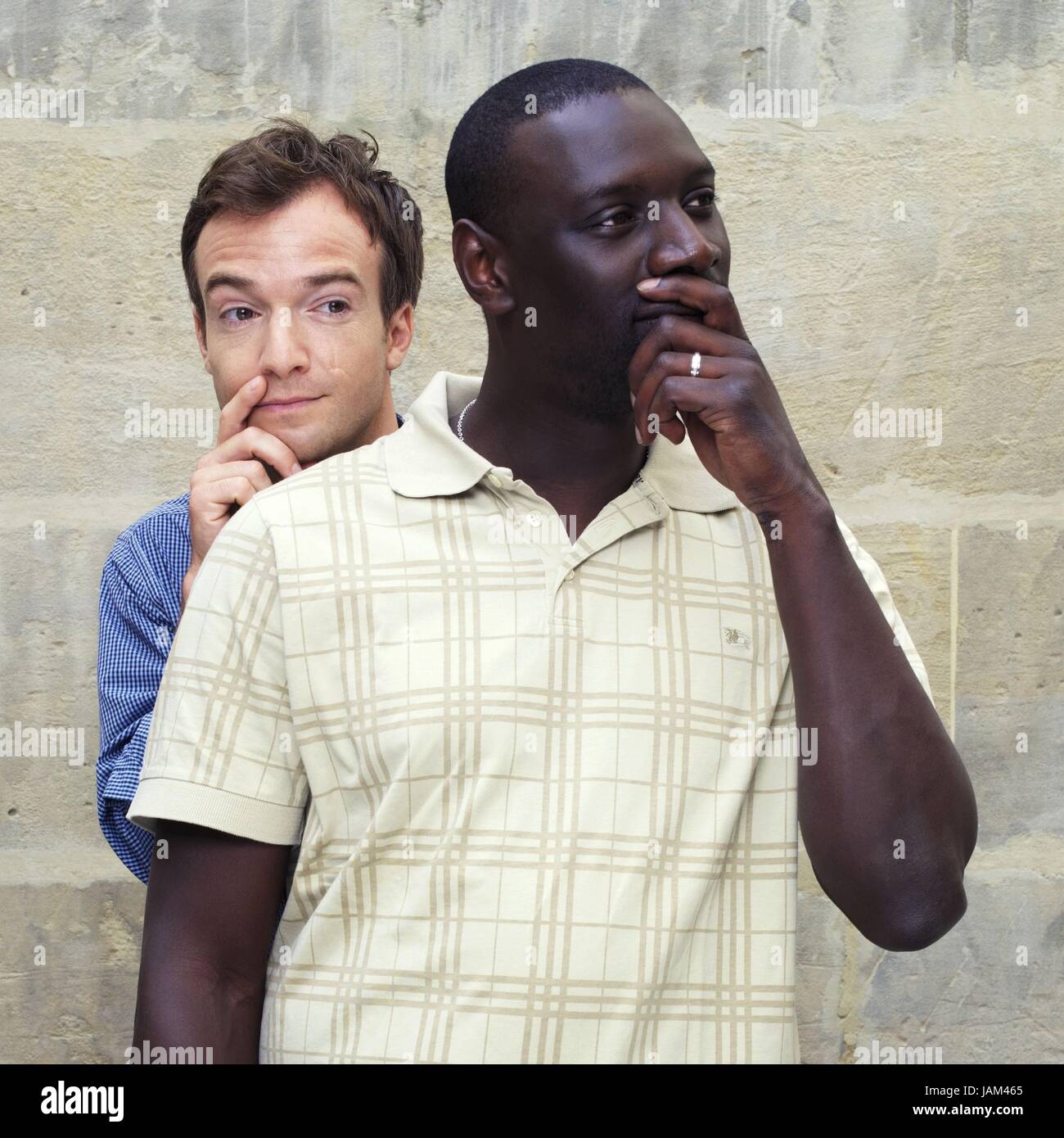 Jonathan Lambert and Omar Sy, French humorists.  July 3, 2009 Photo Damien Grenon Stock Photo