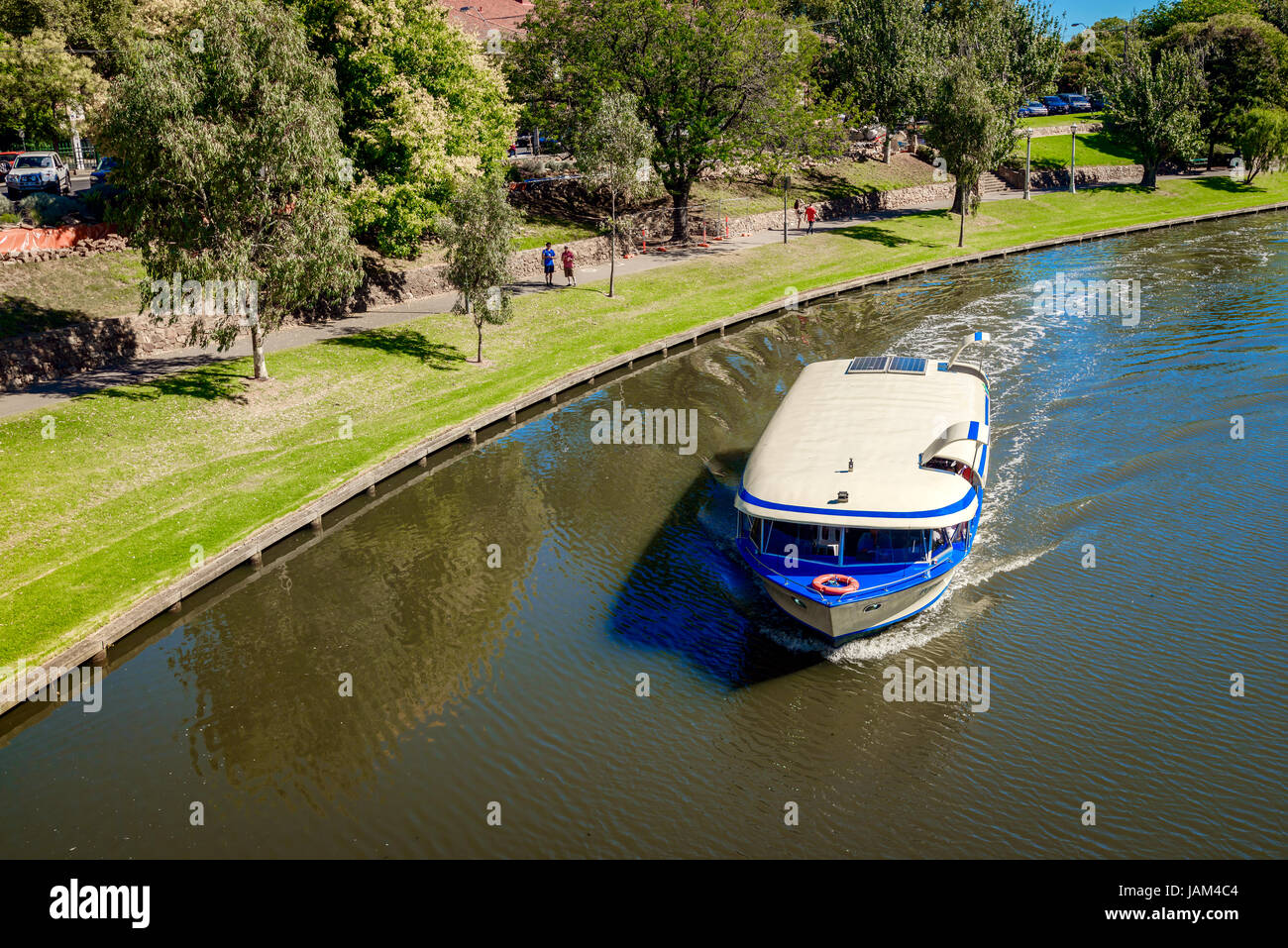Adelaide, Australia April 14, 2017 Iconic PopEye boat traveling