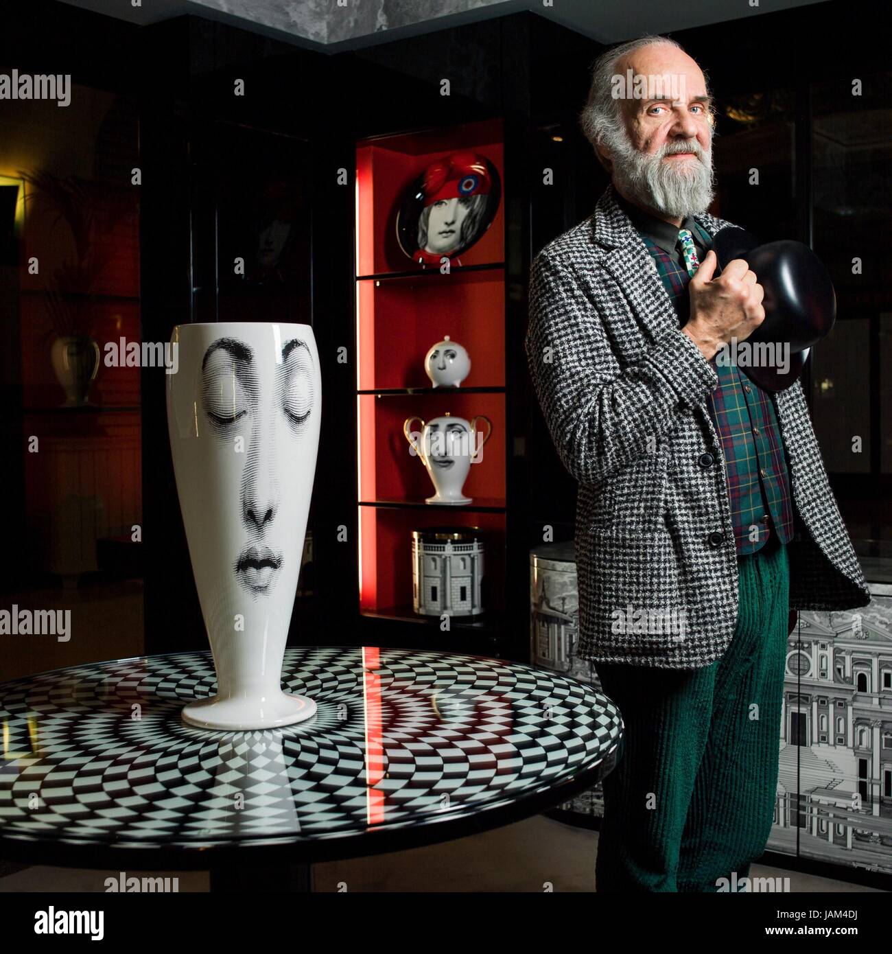 Barnaba Fornasetti, Milanese designer. Son of Piero Fornasetti Paris, April  2015. Photo Damien Grenon Stock Photo - Alamy