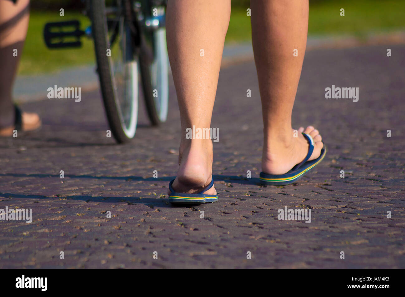 girl with flip flops