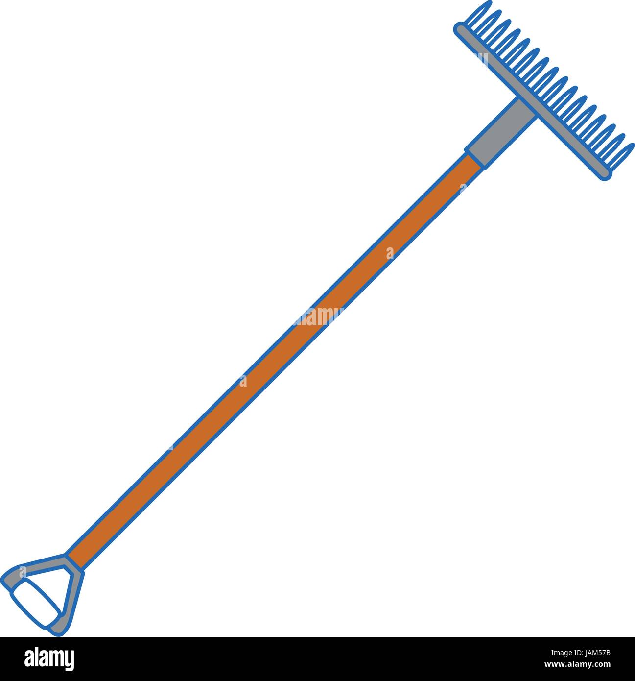 Rake gardening tool Stock Vector Image & Art - Alamy