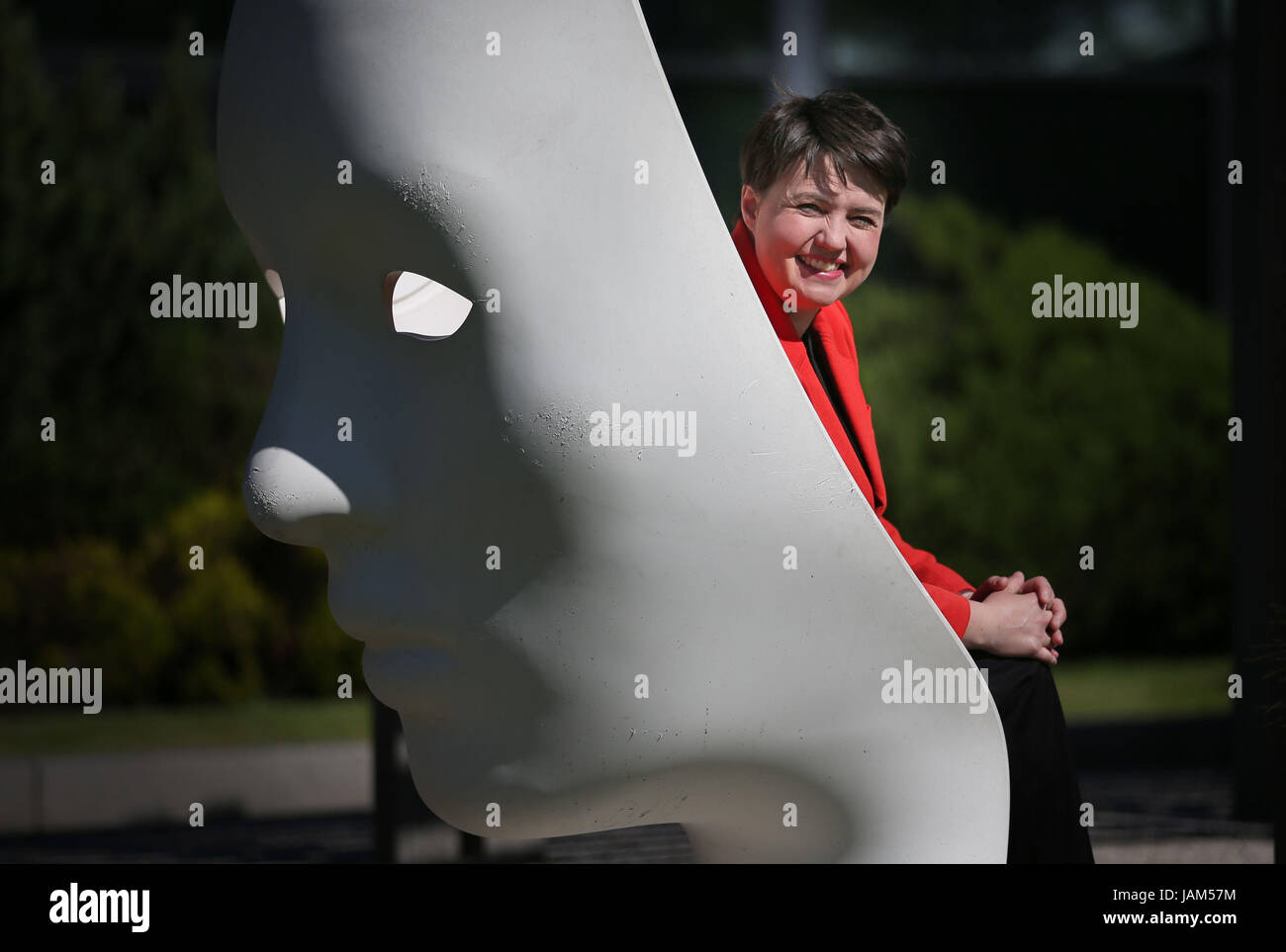Scottish Conservative party leader Ruth Davidson during an event at the Glasshouse Hotel in Edinburgh while on the last full day of campaigning for the General Election. Stock Photo