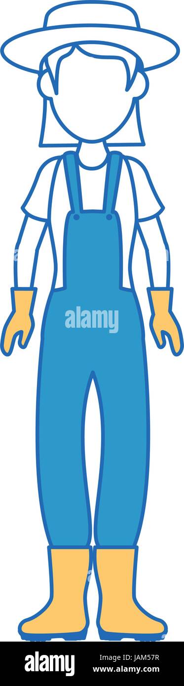 Farmer female professional worker Stock Vector Images - Alamy