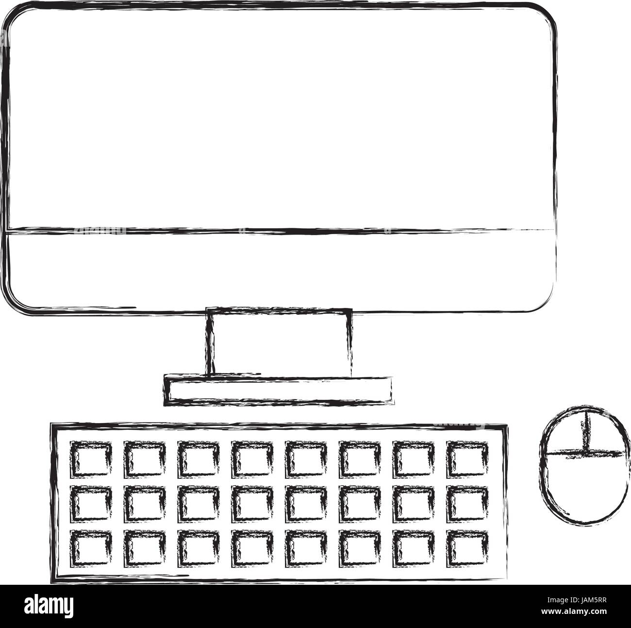 computer desktop isolated icon Stock Vector Image & Art - Alamy