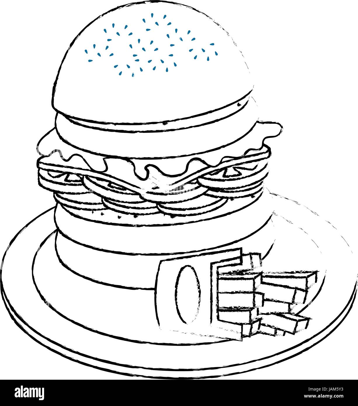 Hamburger fast food Stock Vector Image & Art - Alamy