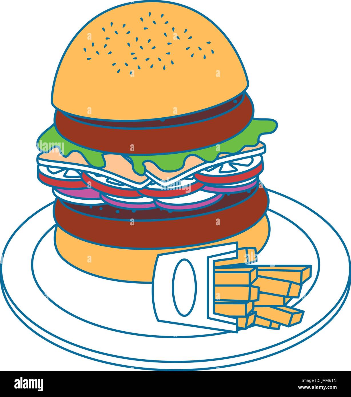 Hamburger fast food Stock Vector Image & Art - Alamy