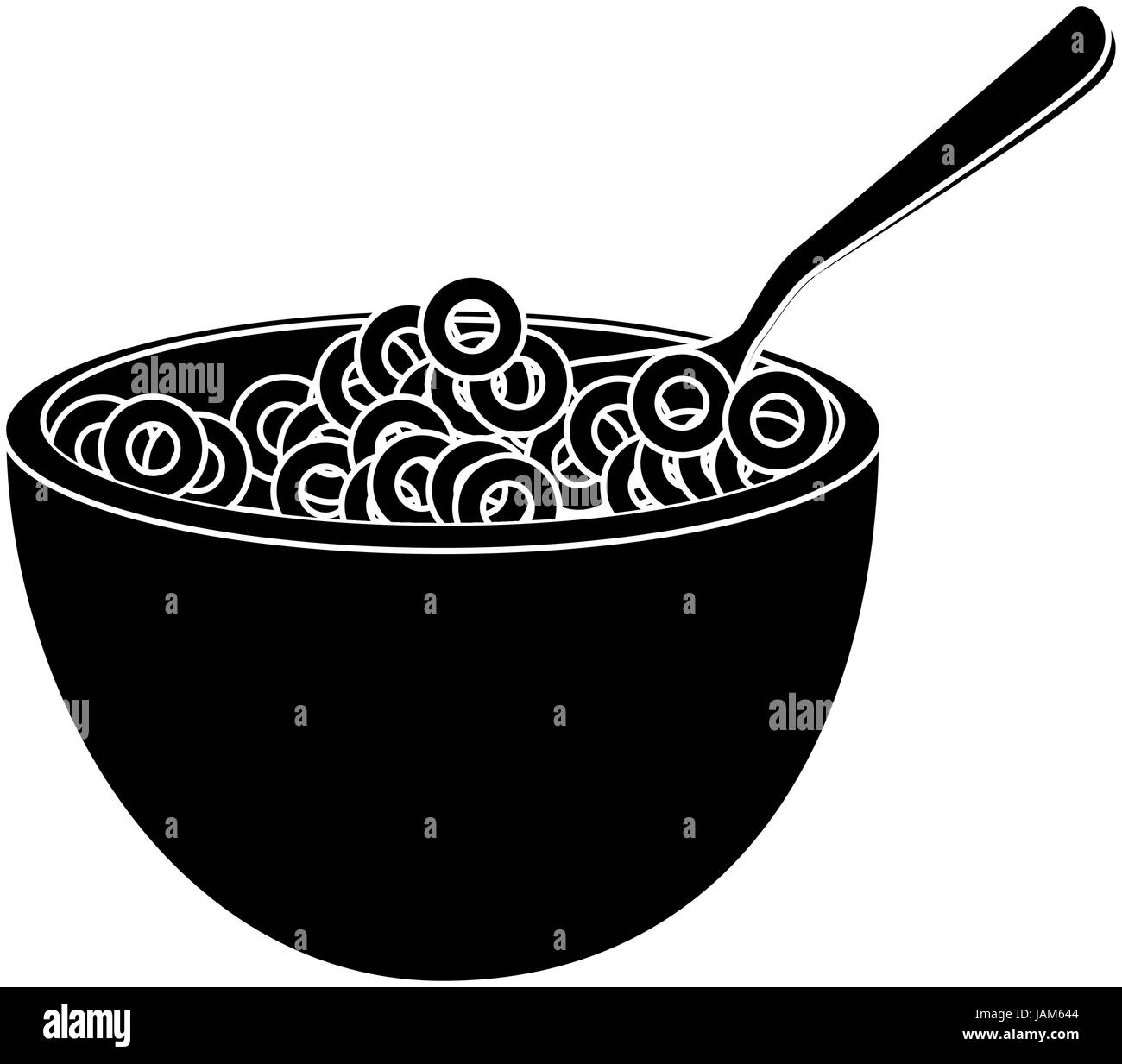 Cereal Bowl Black and White Stock Photos & Images - Alamy