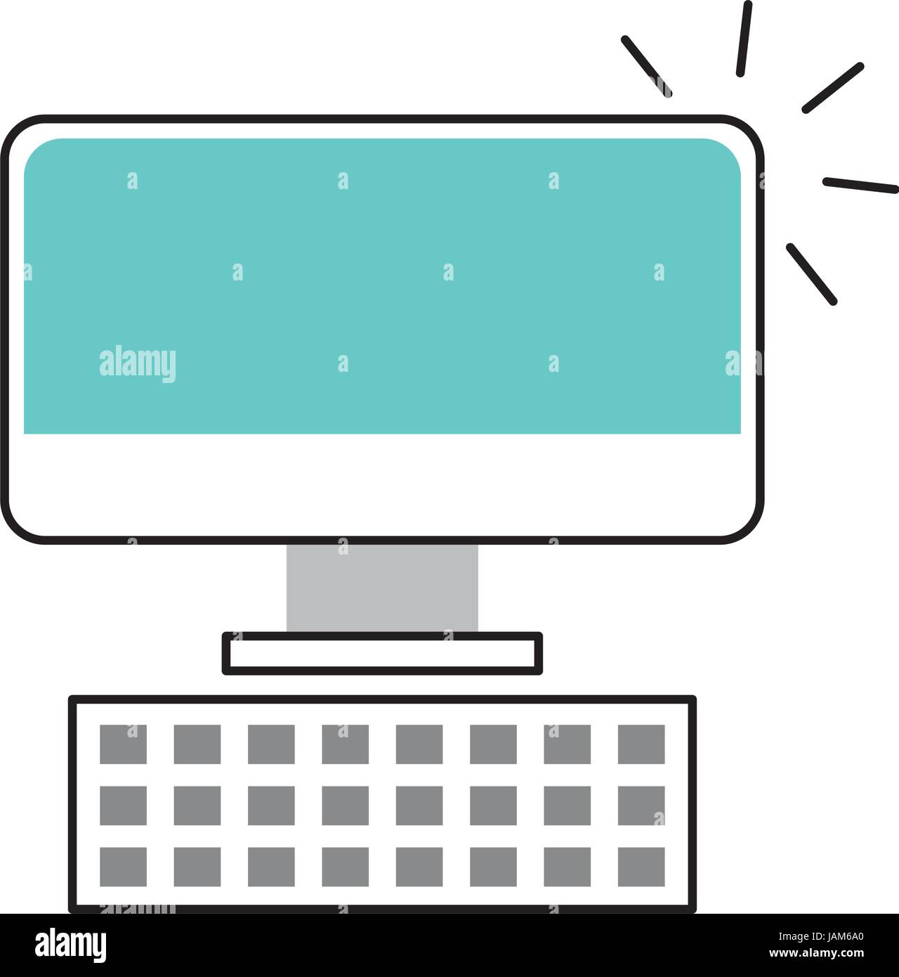 monitor computer desktop isolated icon Stock Vector Image & Art - Alamy