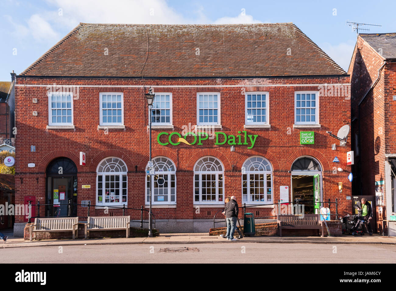 The coop shop store in Aldeburgh , Suffolk , England , Britain , Uk Stock Photo