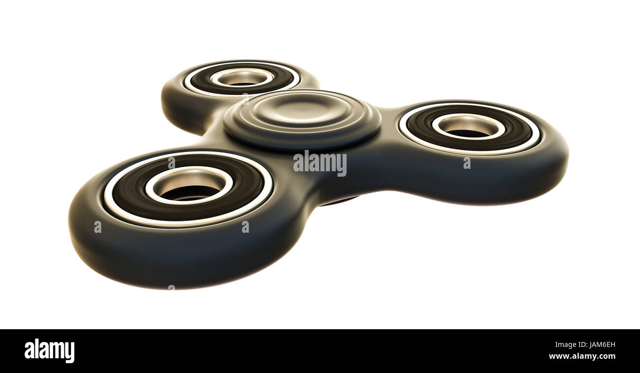 3d illustration of a fidget spinner isolated on white background Stock ...