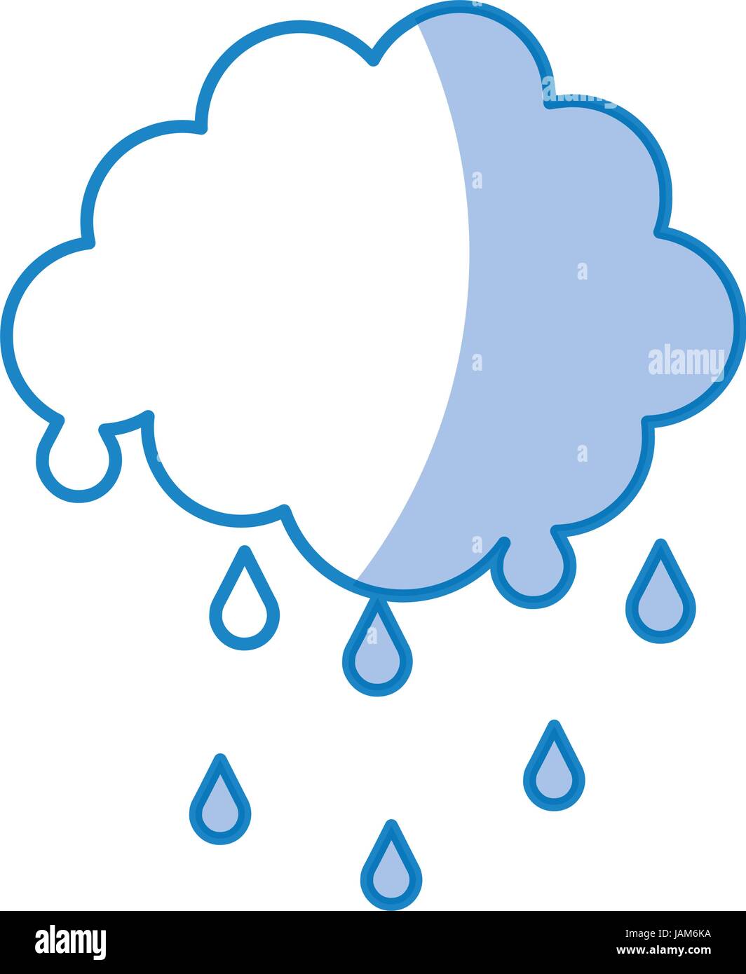 cloud with rain drops Stock Vector Image & Art - Alamy