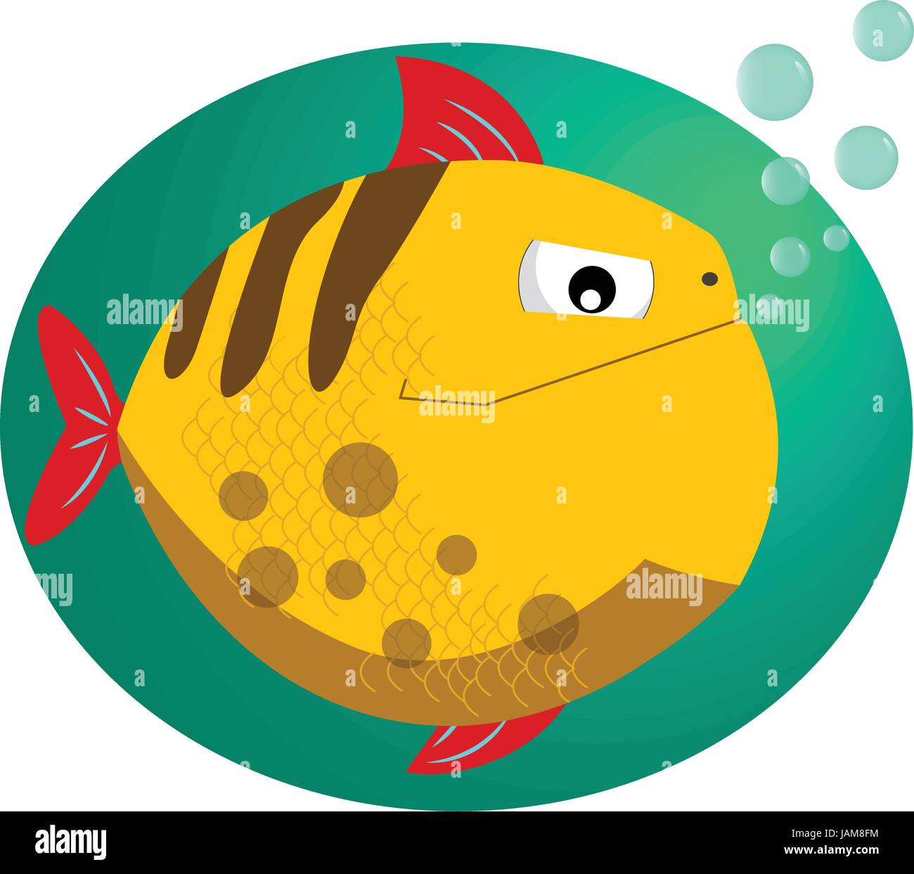 Piranha fish cartoon character isolated on white background vector ...