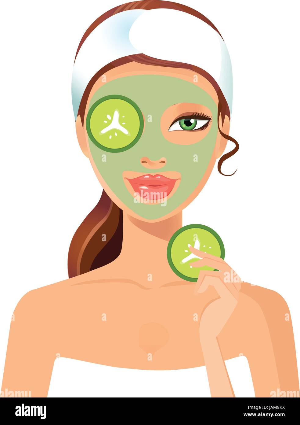 Beautiful Woman Face Mask