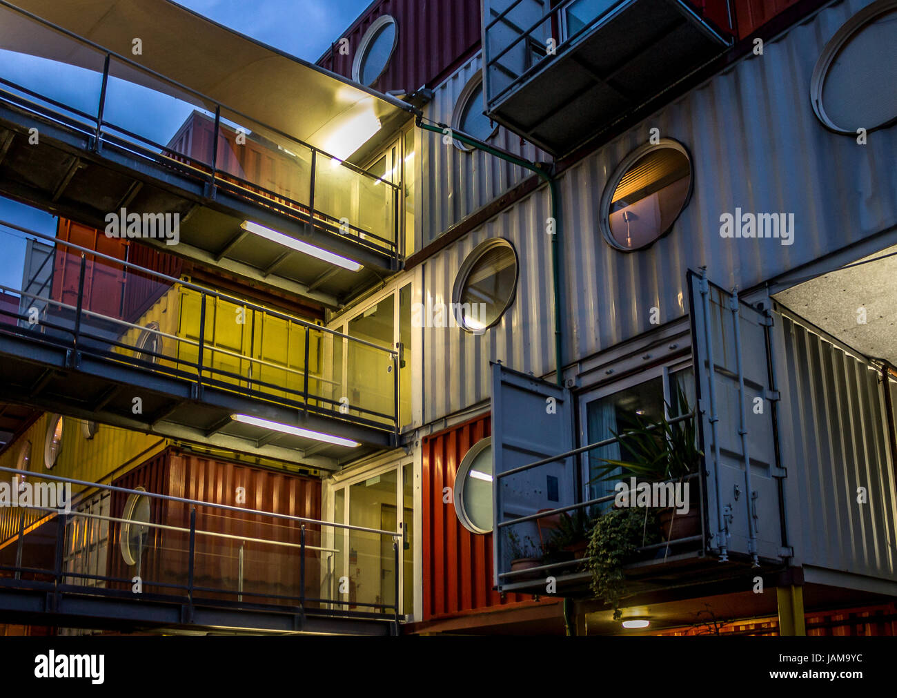 Shipping crate Building, London Stock Photo