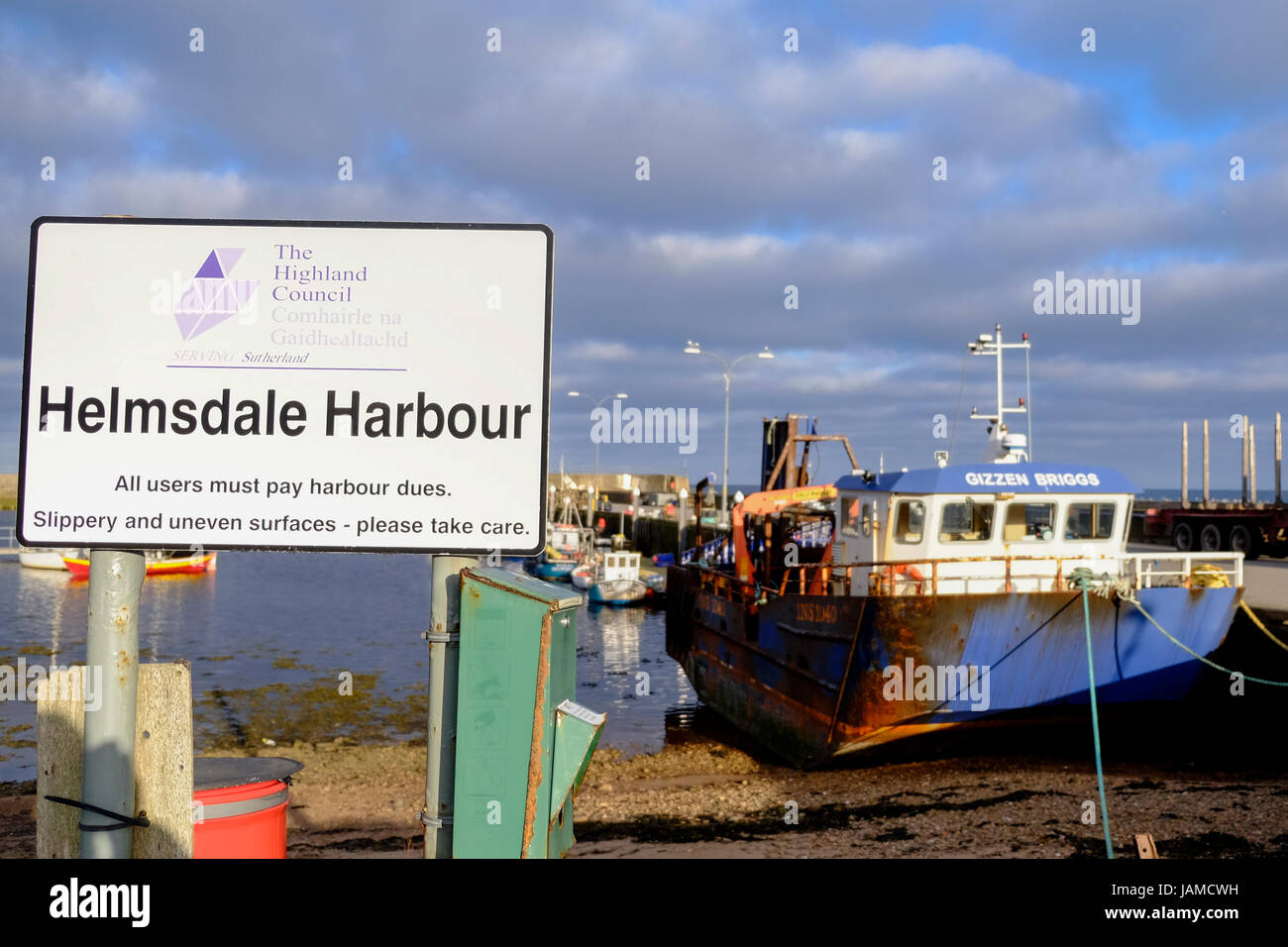 Helmsdale Harbour, Caithness, Scotland. Stock Photo
