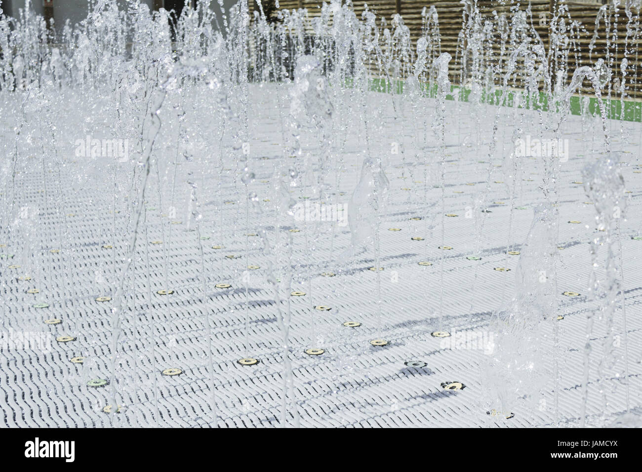 Pool water jets amusement park, fun Stock Photo Alamy