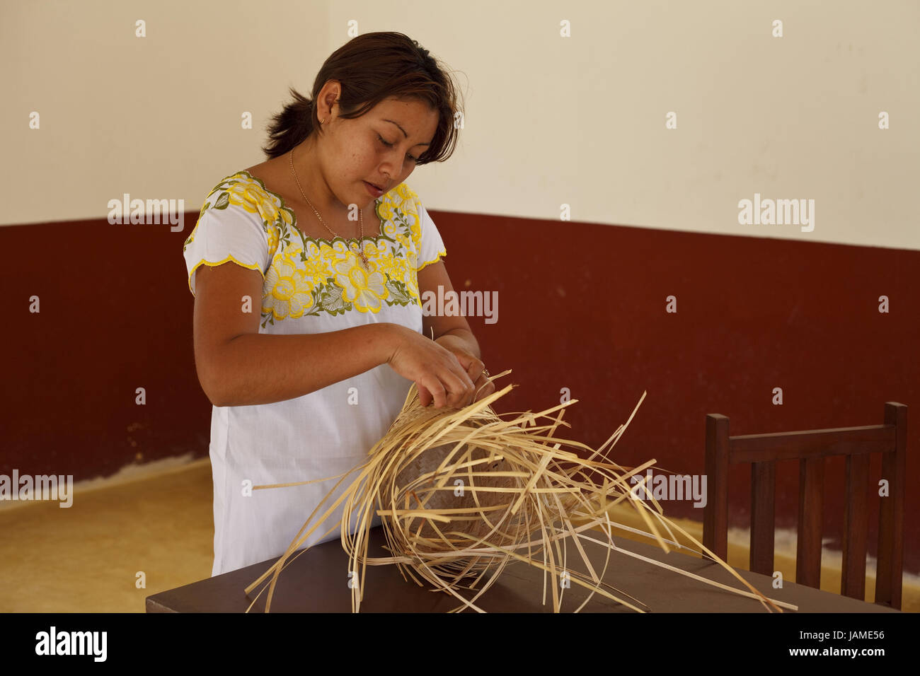 Mexico,Yucatan,Maxcanu,woman,Maya,pouches,produce,Fairly Trade, Stock Photo