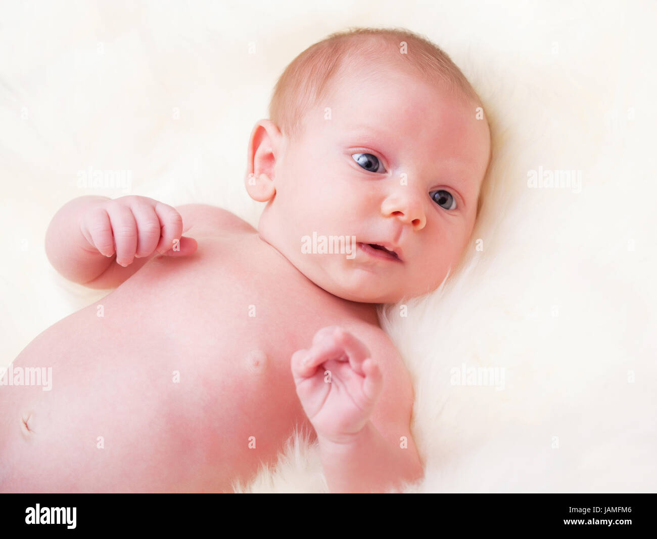 portrait of cute caucasian baby Stock Photo - Alamy