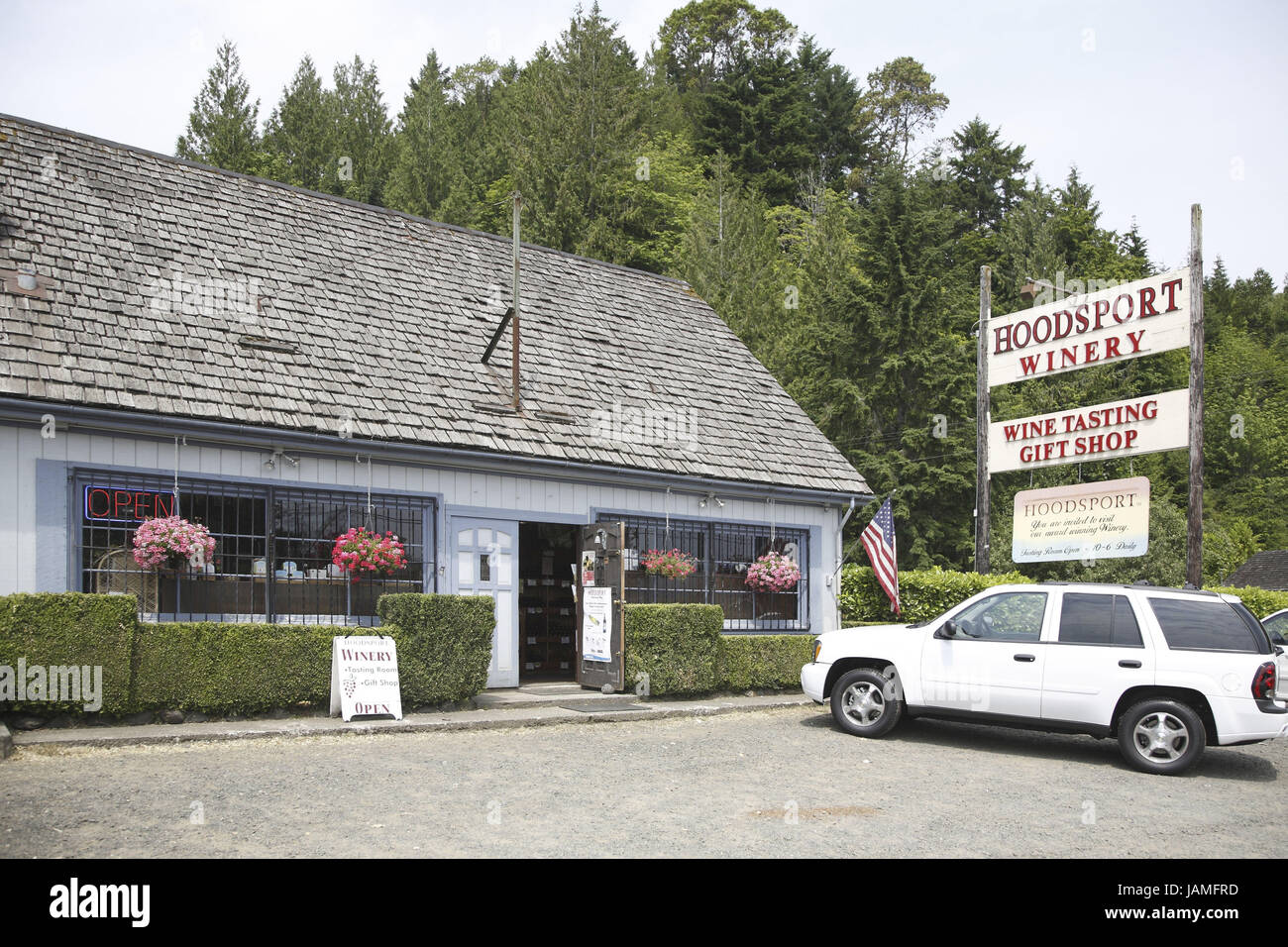 The USA,Washington State,Hoodsport Winery the US 101 between Olympia and port Angeles, Stock Photo
