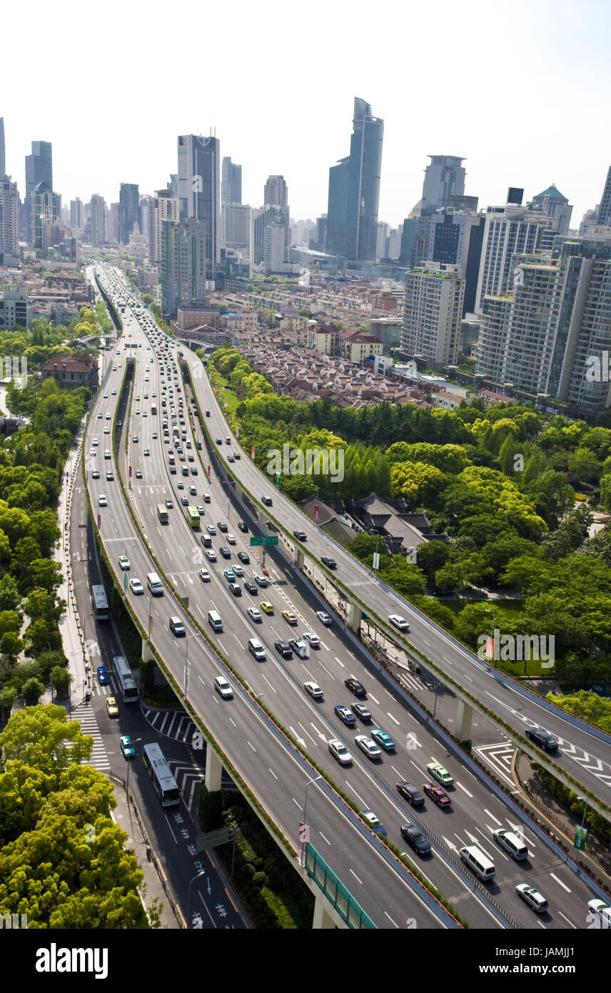 China,Shanghai,highway, Stock Photo