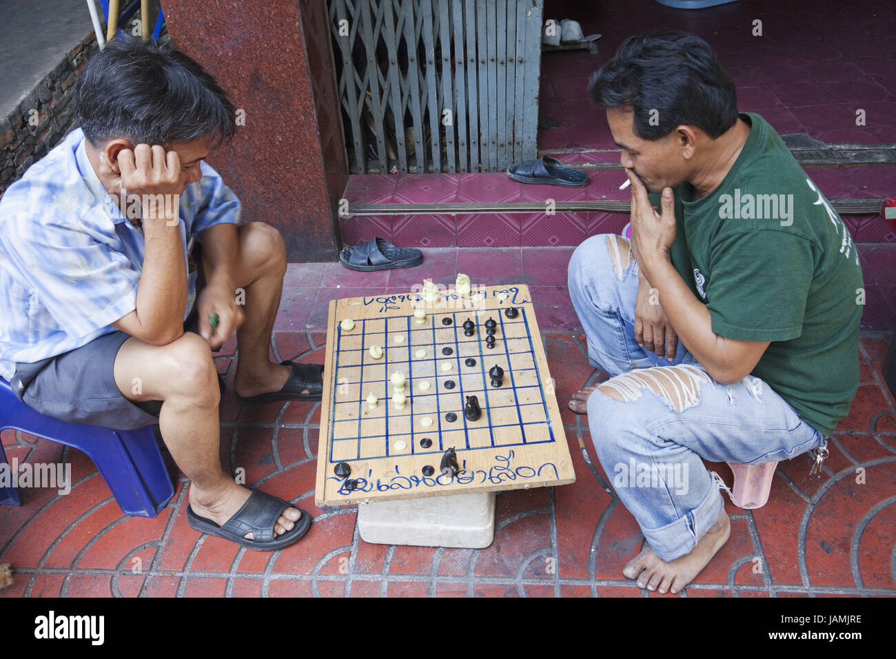 Elderly Thai Meet Friend And Play Local Chess Game Together, Shot In  Chantaburi Thailand. Stock Photo, Picture and Royalty Free Image. Image  83102854.