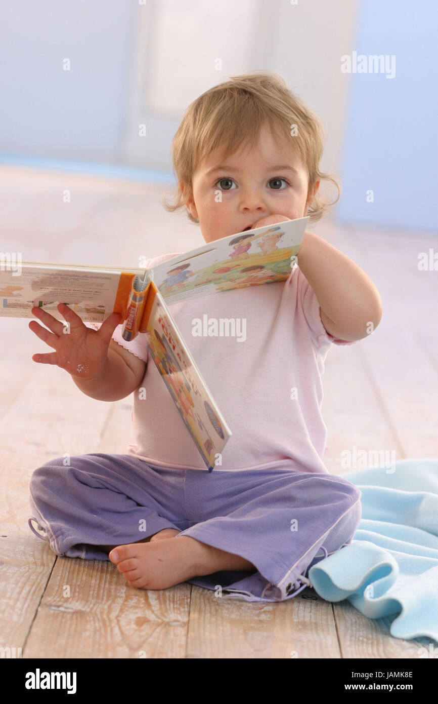 Baby,play,book, Stock Photo