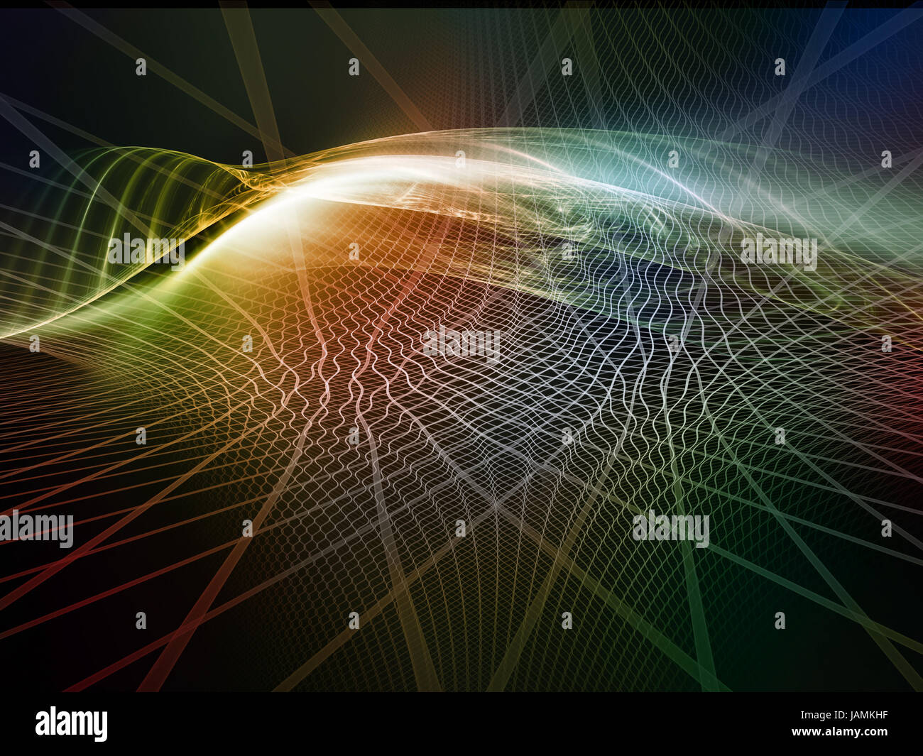 Fractal Realms series. Background design of fractal elements, grids and ...