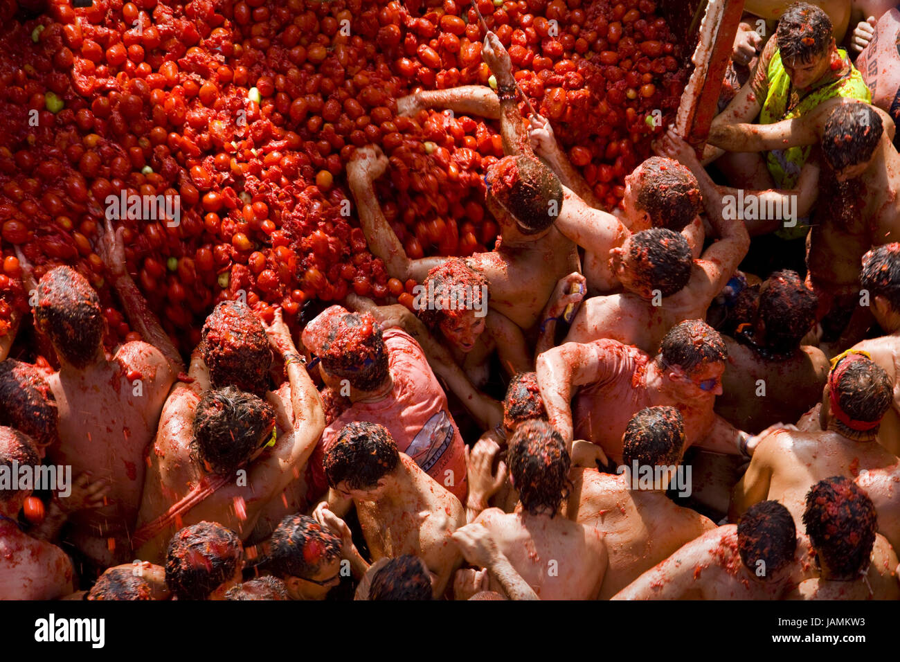 La tomatina festival, spain hi-res stock photography and images - Alamy