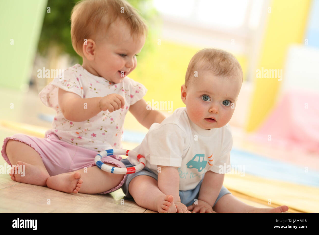 Babies,sit,play, Stock Photo