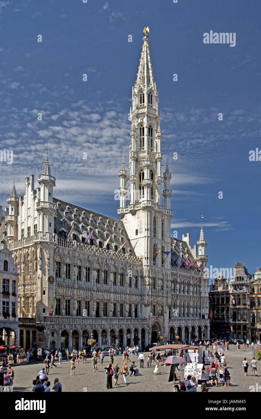 Belgium,Brussels,Grand-Place,city hall, Stock Photo