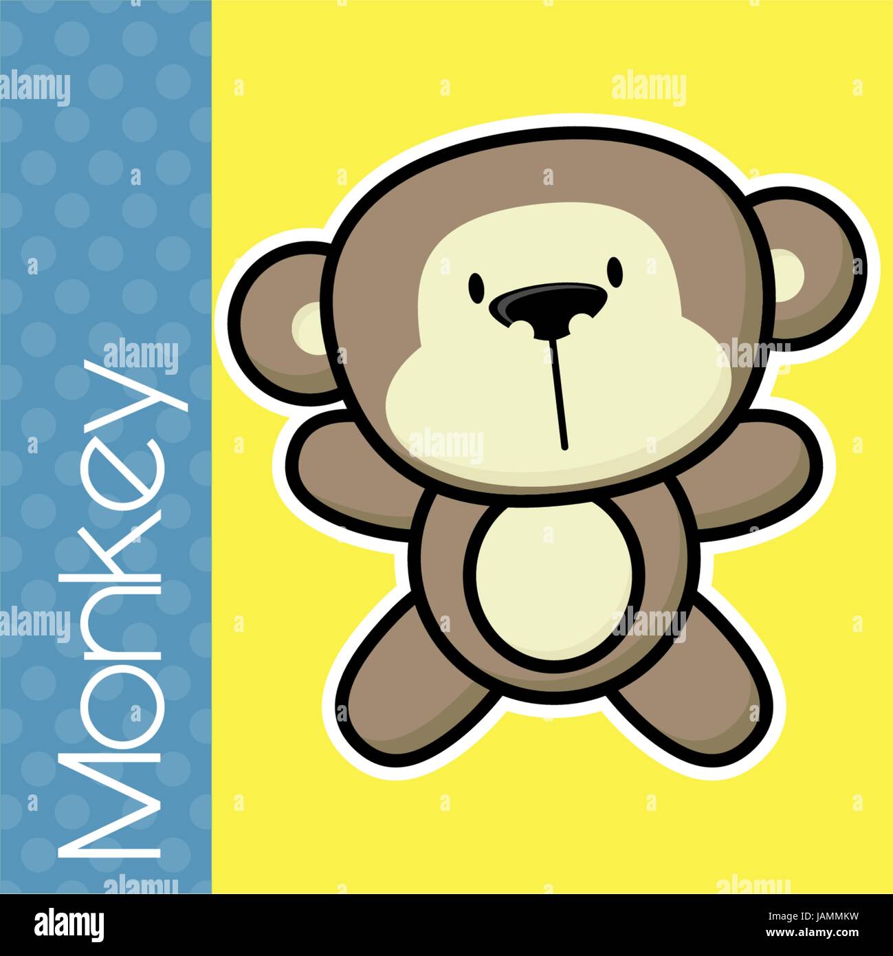 Cute Little Baby Monkey And Text On Solid Color Background With Black Stock Vector Image Art Alamy Cute Little Baby Monkey And Text On Solid Color Background With Black Stock Vector Image Art Alamy