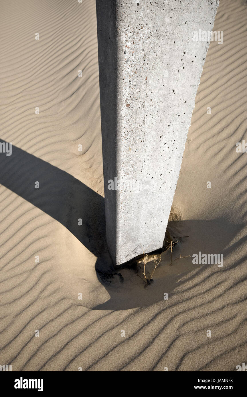 Nature,cement pillar,Sand, Stock Photo