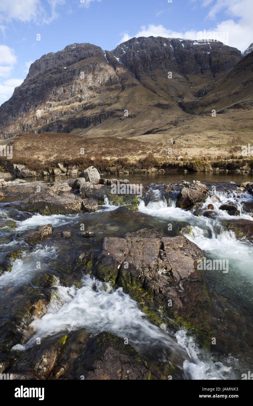 Scotland,highlands,Glen Coe,flux, Stock Photo