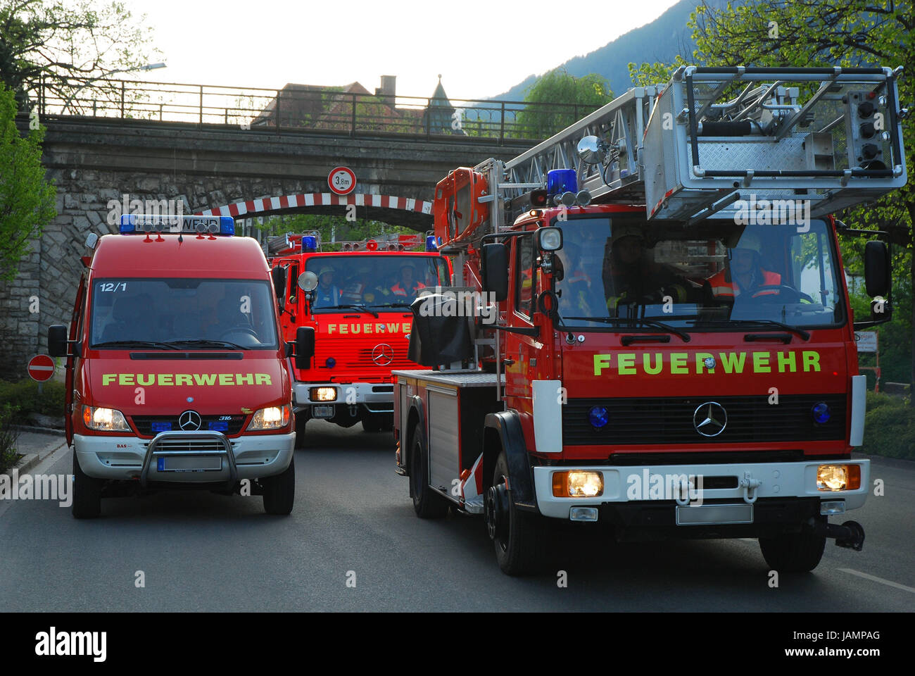 Fire entry,fire engines,street,bridge,fire brigade,entry,fire practise