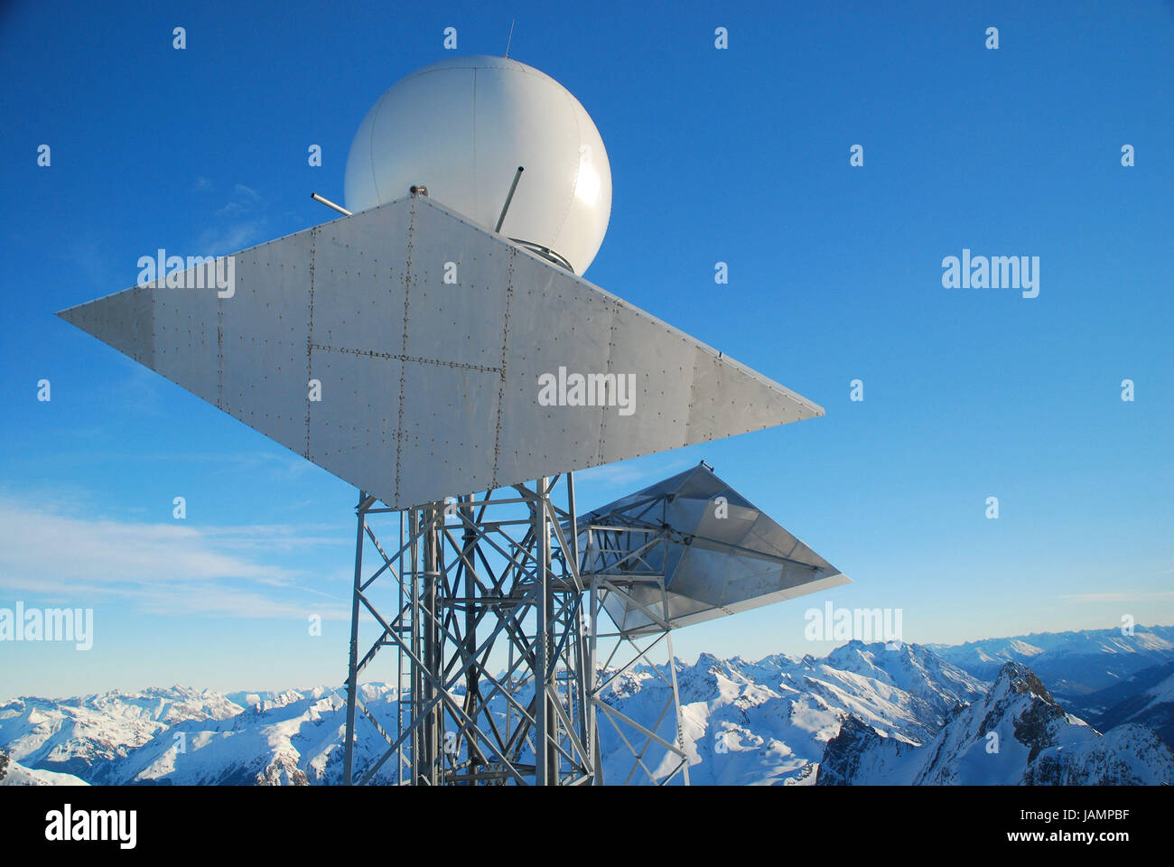 Austria,Tyrol,mountain Arl,Saint Anton,weather radar,detail ...
