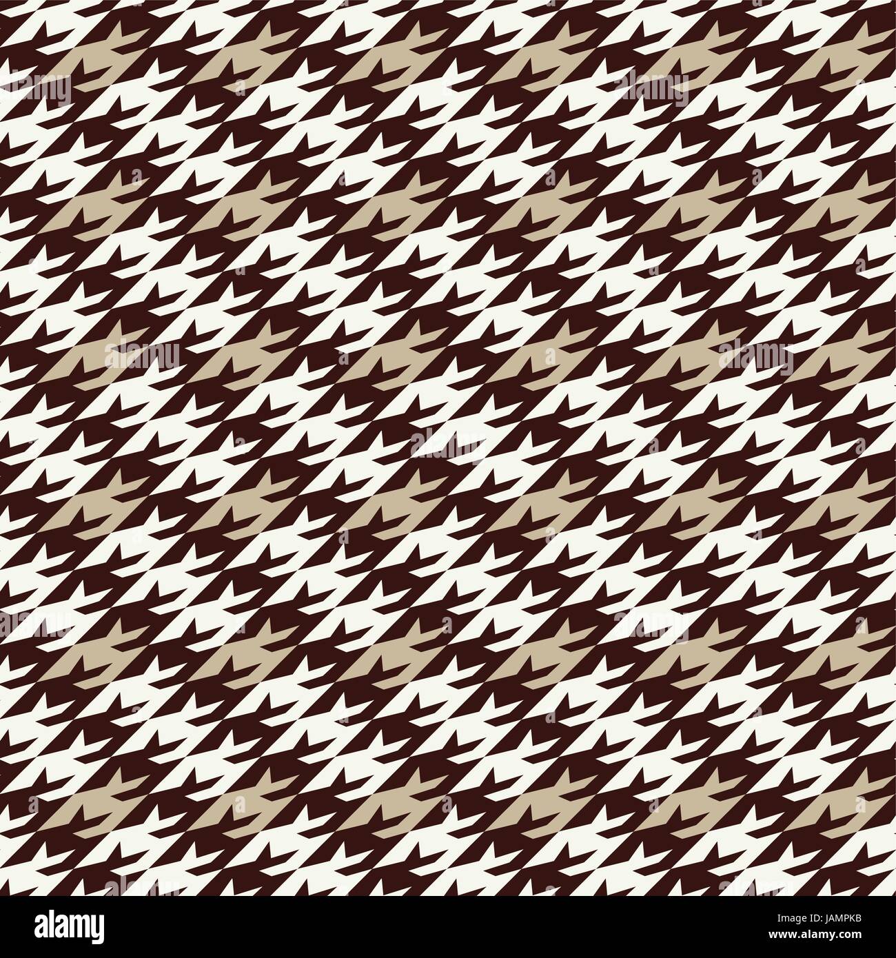 modern houndstooth seamless pattern in three colors Stock Vector