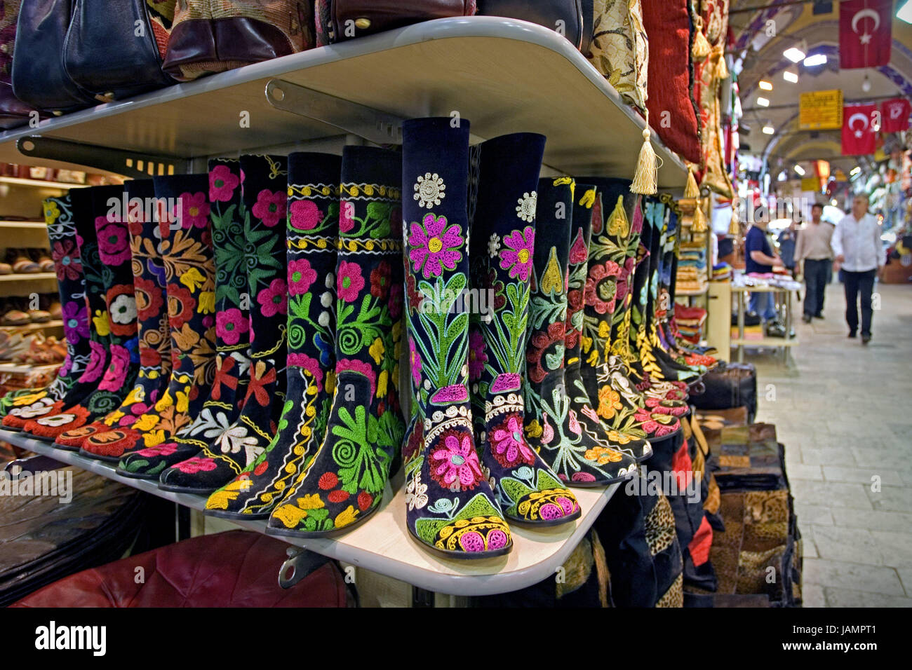 ISTANBUL, TURKEY - DECEMBER 30, 2015: Shoes Seller Near the Spice Bazaar  Resting in His Shop Editorial Photography - Image of seller, resting:  87403282