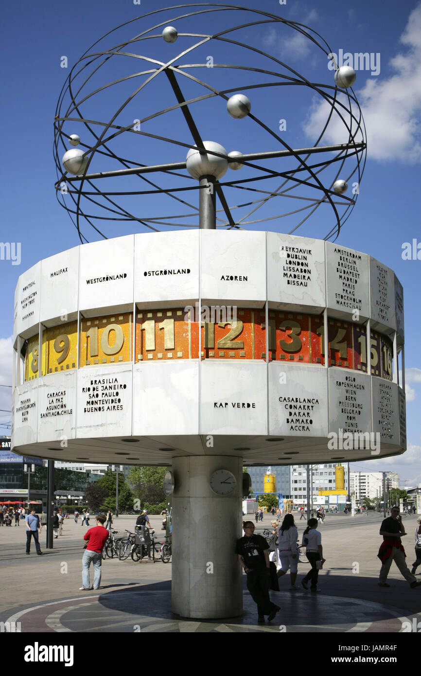 Germany,Berlin,Alexander's square,world time clock Stock Photo Alamy