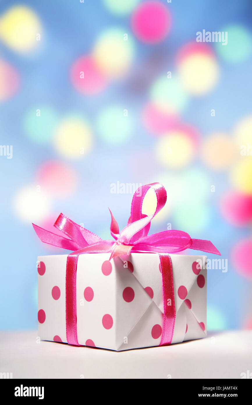 Gift Package White Pink Background Stock Photo 144287498 Alamy